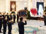 Presiden Prabowo Subianto saat melantik lima menteri baru di Kabinet Merah Putih, bertempat di Istana Negara, Jakarta, pada Senin (8/9/2025). Foto: HO/ANTARA-Andi Firdaus/aa