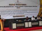 Wakil Wali Kota Balikpapan, Bagus Susetyo, dalam rapat paripurna DPRD Kota Balikpapan di Gedung Parkir Klandasan, pada Jumat  (12/9/2025). Foto: BorneoFlash/Niken Sulastri