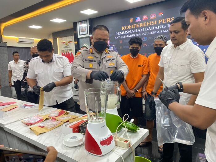 Polresta Samarinda Musnahkan 2 Kilogram Sabu, Delapan Kasus Narkotika Terbongkar