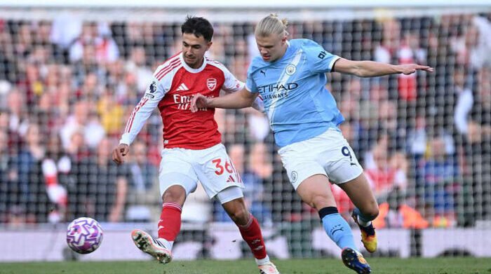 Laga liga Inggris saat Arsenal sebagai tuan murah menjamu Manchester City dengan hasil imbang 1-1. Foto: HO/arsenal.com