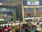 Wali Kota Balikpapan, H. Rahmad Mas'ud saat menghadiri peringatan Maulid Nabi Muhammad SAW 1447 Hijriah, yang diinisiasi Majelis Wakil Cabang Nahdlatul Ulama Balikpapan Selatan di Balikpapan Sport and Convention Center (BSCC)/DOME, pada Senin (29/9/2025) malam. Foto: BorneoFlash/Niken Sulastri
