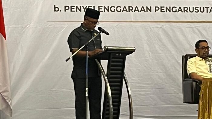 Anggota Fraksi PKS–PPP DPRD Kota Balikpapan, Japar Sidik dalam Rapat Paripurna ke-3 Masa Sidang I Tahun 2025/2026, Senin (27/10/2025), di Grand Senyiur Hotel Balikpapan. Foto: BorneoFlash/Ardian
