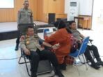 Brimob Polda Kaltim menggelar kegiatan donor darah di Aula Satya Haprabu, Mako Sat Brimob Polda Kaltim Brimob Polda Kaltim menggelar kegiatan donor darah di Aula Satya Haprabu, Mako Sat Brimob Polda Kaltim, Balikpapan, pada Kamis (23/10/2025). Foto: HO/Humas Polda Kaltim