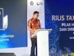 Bimo Wijayanto, Direktur Jenderal (Dirjen) Pajak Kemenkeu saat menghadiri dan memberikan sambutan dalam acara peluncuran Piagam Wajib Pajak di Jogja Expo Center (JEC), Yogyakarta (3/10/2025). Foto: ANTARA/Luqman Hakim