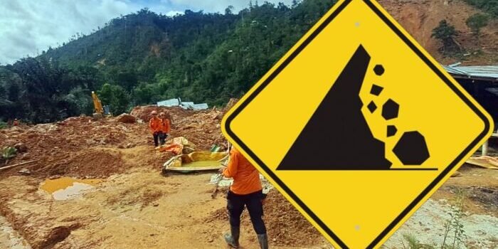 Ilustrasi tanah longsor.