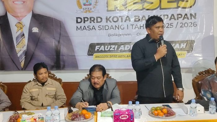 Kegiatan reses Anggota DPRD Kota Balikpapan, Fauzi Adi Firmansyah Kegiatan reses Anggota DPRD Kota Balikpapan, Fauzi Adi Firmansyah, di Perumahan Bangun Reksa, Kelurahan Graha Indah, Kecamatan Balikpapan Utara, pada hari Rabu (22/10/2025). Foto: BorneoFlash/IST