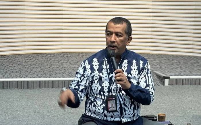 Kepala Satuan Tugas Koordinasi dan Supervisi Komisi Pemberantasan Korupsi Wilayah V Dian Patria berdiskusi dengan media di Gedung Merah Putih KPK, Jakarta, Selasa (21/10/2025). FOTO : ANTARA/Rio Feisal Kepala Satuan Tugas Koordinasi dan Supervisi Komisi Pemberantasan Korupsi Wilayah V Dian Patria berdiskusi dengan media di Gedung Merah Putih KPK, Jakarta, Selasa (21/10/2025). FOTO : ANTARA/Rio Feisal