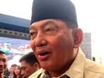 Menteri Pertahanan (Menhan) Sjafrie Sjamsoeddin berbicara dengan awak media di Lapangan Silang Monas, Jakarta Pusat, Sabtu (4/10/2025). FOTO : ANTARA/Nadia Putri Rahmani/pri.