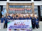 Pelepasan kontingen Siwo PWI Kubar yang akan berlaga di Porwarda Kalimantan Timur di Aula Dinas Pemuda dan Olahraga (Dispora) Kubar, pada Senin (13/10/2025). Foto: BorneoFlash/Lilis