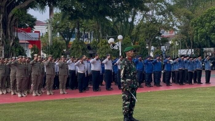 Upacara Peringatan Hari Kesaktian Pancasila di Balai Kota Balikpapan, pada Rabu (1/10/2025). Foto: BorneoFlash/Niken Sulastri