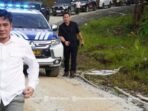 Wakil Bupati Mahulu, Suhuk Wakil Bupati Mahulu, Suhuk, S.E., saat peninjauan langsung ke lokasi pembangunan jalan darat yang menghubungkan Kabupaten Kutai Barat dengan Kabupaten Mahakam Ulu. Foto: HO/Prokiopim Mahulu