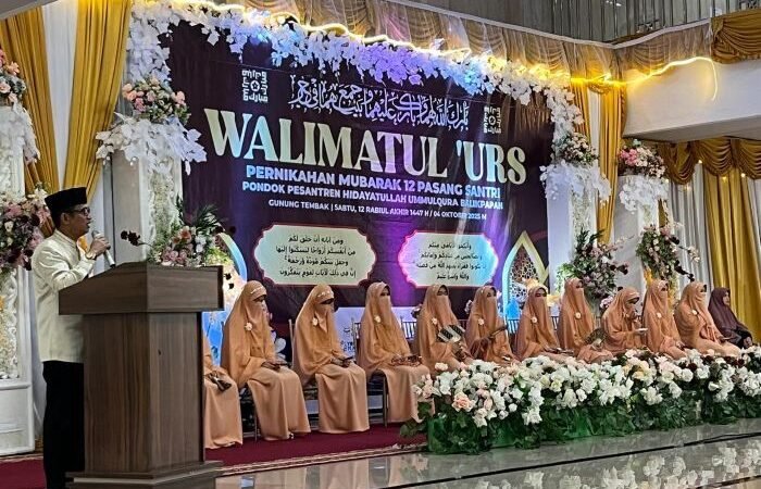 Wali Kota Balikpapan H. Rahmad Mas’ud menghadiri pernikahan mubarak santriwan dan santriwati Pondok Pesantren Hidayatullah, pada Sabtu (4/10/2025). Foto: BorneoFlash/Niken Sulastri