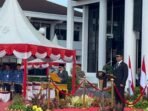 Wali Kota Balikpapan H. Rahmad Mas’ud saat memimpin Upacara Peringatan Hari Kesaktian Pancasila di Balai Kota Balikpapan, pada Rabu (1/10/2025). Foto: BorneoFlash/Niken Sulastri