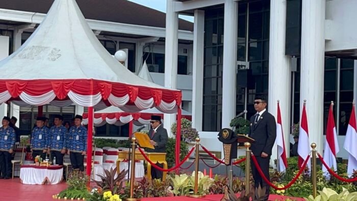 Wali Kota Balikpapan H. Rahmad Mas’ud saat memimpin Upacara Peringatan Hari Kesaktian Pancasila di Balai Kota Balikpapan, pada Rabu (1/10/2025). Foto: BorneoFlash/Niken Sulastri