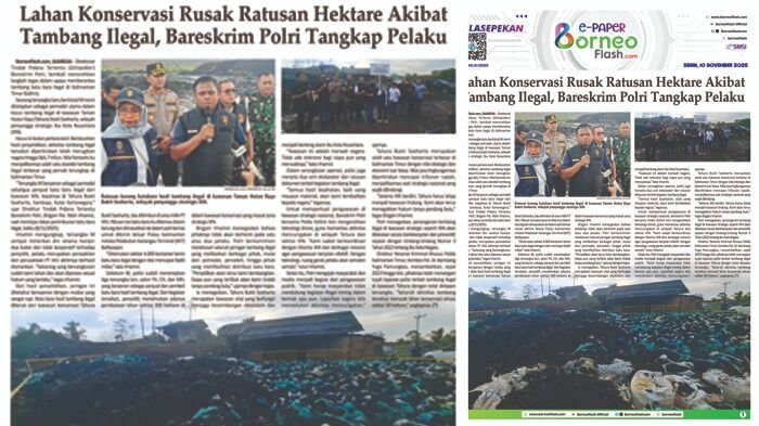 Headline E-Paper BorneoFlash Edisi Senin 10 November 2025