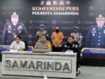 Kapolresta Samarinda, Kombes Pol Hendri Umar memimpin Konferensi Pers, pada Rabu (29/10/2025). Foto: BorneoFlash/Nur Ainunnisa