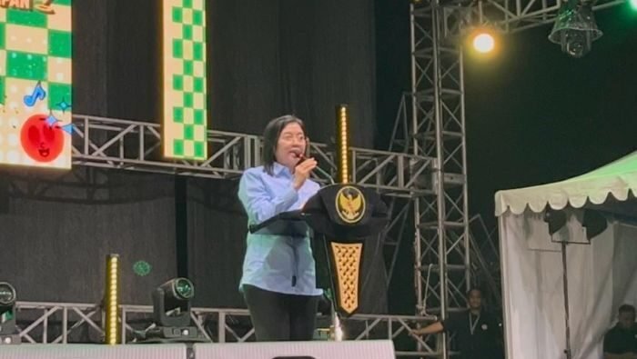 Kepala Disparpora Balikpapan, dr. C.I. Ratih Kusuma Kepala Disparpora Balikpapan, dr. C.I. Ratih Kusuma, saat pembukaan Wira Muda Expo di  Balikpapan Sport and Convention Center (BSCC)/ Dome Balikpapan, pada Jumat (31/10/2025) Malam. Foto: BorneoFlash/Ardian