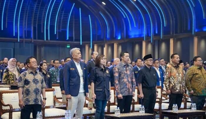 Wakil Menteri Ekonomi Kreatif, Irene Umar, menghadiri Pengukuhan dan Rapat Kerja Nasional Pengurus Nasional Karang Taruna Masa Bakti 2025–2030 di Mall Alam Sutera, Banten (22/11/2025) FOTO: ANTARA/HO Kementerian Ekonomi Kreatif