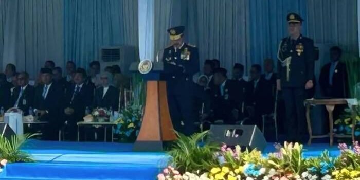 Menteri Imigrasi dan Pemasyarakatan Agus Andrianto saat memberikan amanat pada Upacara Hari Bakti Kemenimipas Ke-1 di Jakarta, Rabu (19/11/2025). FOTO : ANTARA/Agatha Olivia Victoria.