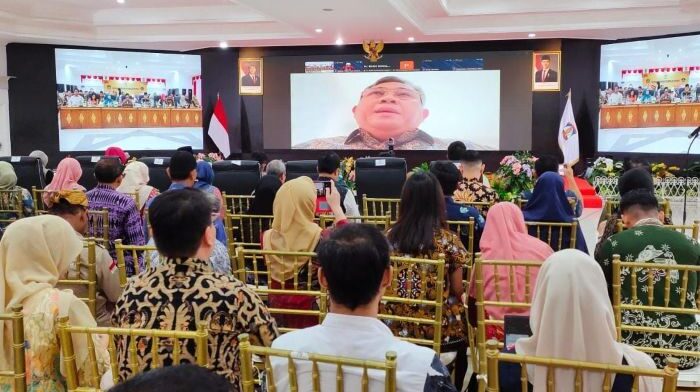 Penilaian WIA 2025 Melalui virtual di Auditorium Balai Kota Balikpapan, pada Kamis (27/11/2025). Foto: BorneoFlash/Niken Sulastri