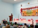 Sekretaris Daerah (Sekda) Kukar Sunggono menyampaikan sambutan pada acara kunjungan Bunda Paud. Foto: BorneoFlash/Ernita Sriana