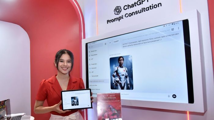 Telkomsel resmi menggandeng OpenAI meluncurkan Paket Promo Bundling Telkomsel x ChatGPT Go di Indonesia. Foto: HO/Telkomsel