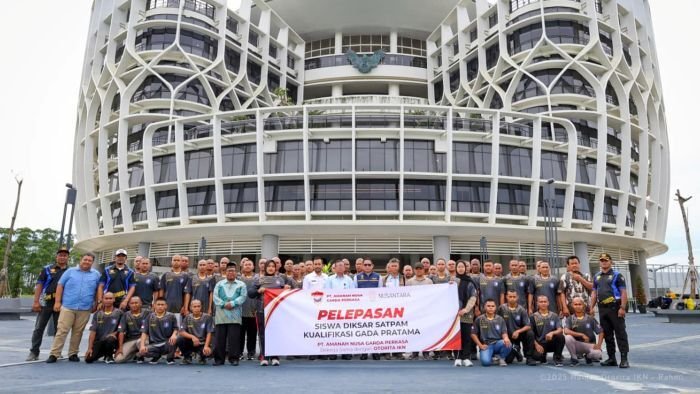 Upacara Pelepasan 47 Siswa Diksar Satpam Kualifikasi Gada Pratama di City Hall, Kantor OIKN, pada Rabu (29/10/2025). Foto: HO/Humas Otorita IKN