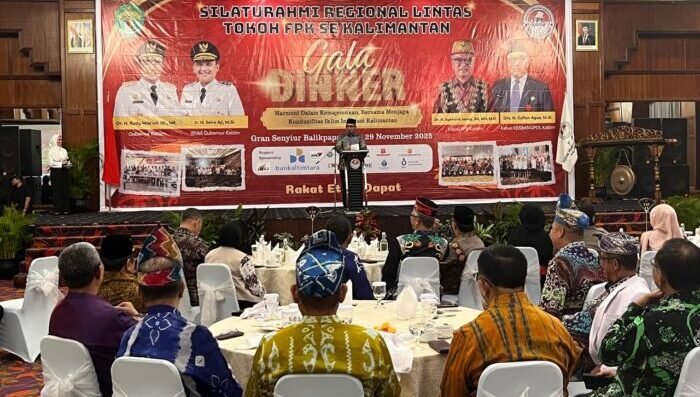 Wakil Gubernur Kaltim, H. Seno Aji Saat Gala Dinner FPK Se Kalimantan dalam, di Hotel Grand Senyiur, pada hari Kamis Malam (27/11/2025). Foto: BorneoFlash/Niken Sulastri