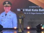 Wakil Wali Kota Balikpapan, Bagus Susetyo, saat menghadiri Awarding CGH serta Eco Office tahun 2025 yang digelar DLH Kota Balikpapan di Balikpapan Sport and Convention Center (BSCC)/Dome, pada Selasa (4/11/2025). Foto: BorneoFlash/Ardian