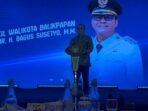 Wakil Wali Kota Balikpapan H. Bagus Susetyo dalam Gala Dinner Pemilihan Duta Wisata Indonesia (PDWI) 2025 yang digelar di Novotel Hotel Balikpapan, pada Rabu malam (5/11/2025). Foto: BorneoFlash/Ardian