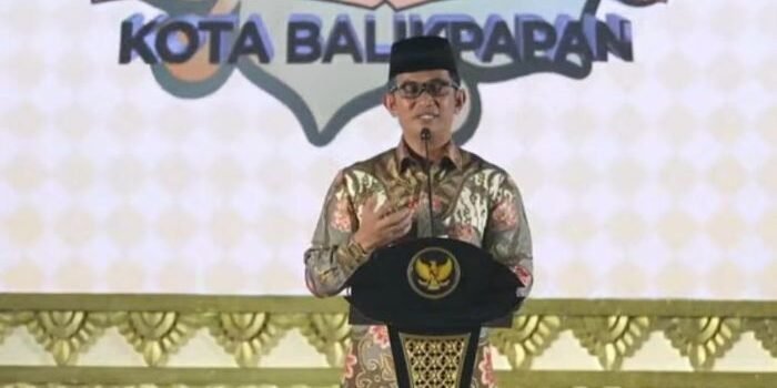 Wali Kota Balikpapan, H. Rahmad Mas'ud, saat penutupan pelaksanaan MTQ ke 53 Tingkat Kota Balikpapan, di Gedung GWT Poltekba, pada Rabu Malam (19/11/2025). Foto: BorneoFlash/IST