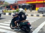 Zebra Cross depan SMP 4 Samarinda. Foto: BorneoFlash/Nur Ainunnisa