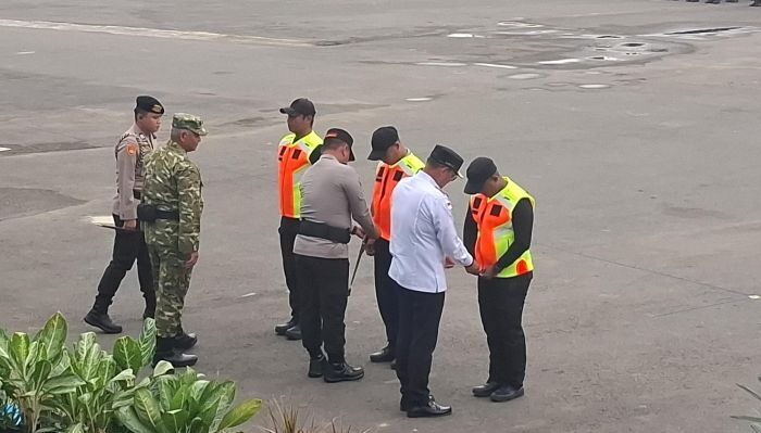 Apel Simulasi Tanggap Darurat Bencana yang digelar di Halaman Balikpapan Sport and Convention Center (BSCC)/Dome, pada Sabtu (6/12/ 2025). Foto: BorneoFlash/Niken Sulastri