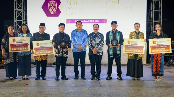 Gelaran Malam Apresiasi Insan Budaya, Pariwisata, dan Ekonomi Kreatif di Amphitheater Sentra Massa, Ibu Kota Nusantara, pada Jumat (5/12/2025). Foto: HO/Humas Otorita IKN