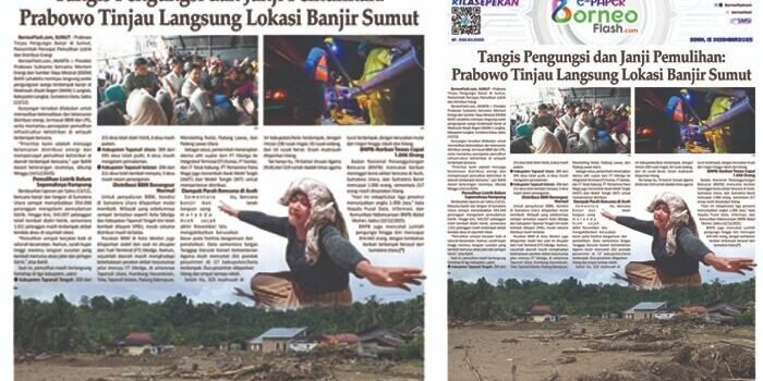 Headline E-Paper BorneoFlash Edisi Senin 15 Desember 2025.
