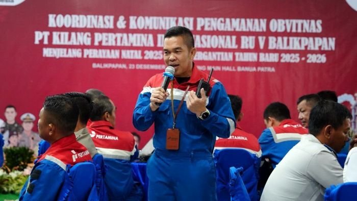 KPI Unit Balikpapan memperkuat pengamanan Obvitnas melalui kegiatan koordinasi dan komunikasi pengamanan bersama aparat keamanan dan pemangku kepentingan terkait, , pada Selasa (23/12/2025). Foto: HO/KPI Unit Balikpapan