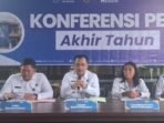 Kepala BNN Kota Balikpapan, Kombes Pol Bonifasio Rio Rahadianto, dalam Konferensi Pers akhir tahun di Kantor BNN Kota Balikpapan, pada Selasa (30/12/2025). Foto: BorneoFlash/Niken Sulastri