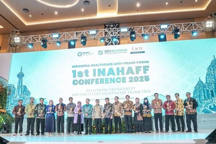 Menteri Koordinator Bidang Pemberdayaan Masyarakat Abdul Muhaimin Iskandar dalam acara Indonesia Healthcare Anti-Fraud Forum (INAHAFF) 2025 di Yogyakarta, Rabu (10/12/2025). FOTO: ANTARA/Anita Permata Dewi