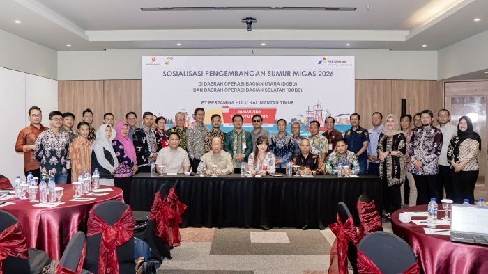 PHKT menggelar kegiatan sosialisasi rencana pengeboran sumur pengembangan (development well) tahun 2026 yang akan dilaksanakan mulai bulan Januari hingga Mei yang berlangsung di Samarinda pada 9 Desember 2025 Foto: HO/PHKT