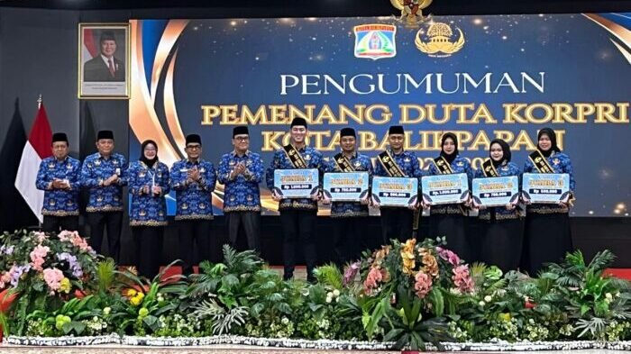 Pengumuman Pemenang Duta Korpri Kota Balikpapan periode 2025–2026 di Auditorium Balai Kota Balikpapan, pada Rabu (17/12/2025). Foto: BorneoFlash/Niken Sulastri