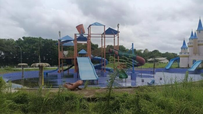 Proyek Waterboom di Pulau Kumala Tenggarong. Foto: BorneoFlash/Ernita Sriana