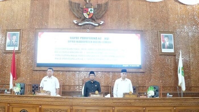 DPRD Kabupaten Kutim menggelar Rapat Paripurna Ke-XVI Masa Persidangan Tahun Sidang 2025/2026, bertempat di Ruang Sidang Utama DPRD Kutai Timur, pukul 10.00 Wita pada Rabu (14/1/2026). Foto: HO/Humpro Setwan Kutim