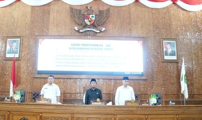 DPRD Kutim Rapat Paripurna Ke-XVI, Dua Agenda Masa Persidangan Tahun 2025/2026