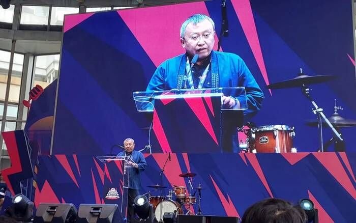 Deputi Bidang Kreativitas Digital dan Teknologi Kementerian Ekonomi Kreatif Muhammad Neil El Himam, saat memberikan sambutan di acara pembukaan Lapakgaming Battle Arena Series 3 “Beyond the Battle” di Jakarta, Sabtu (24/1/2026). FOTO: ANTARA/Fitra Ashari