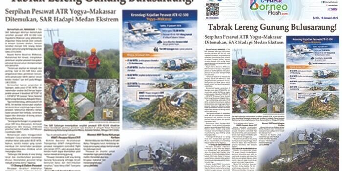 Headline E-Paper BorneoFlash Edisi Senin 19 Januari 2026.
