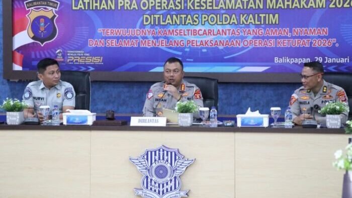 Latpraops dibuka langsung oleh Dirlantas Polda Kaltim, Kombes Pol Ahmad Yanuar Insan, S.I.K., M.Si., serta dihadiri oleh perwakilan instansi terkait. Foto: HO/Humas Polda Kaltim