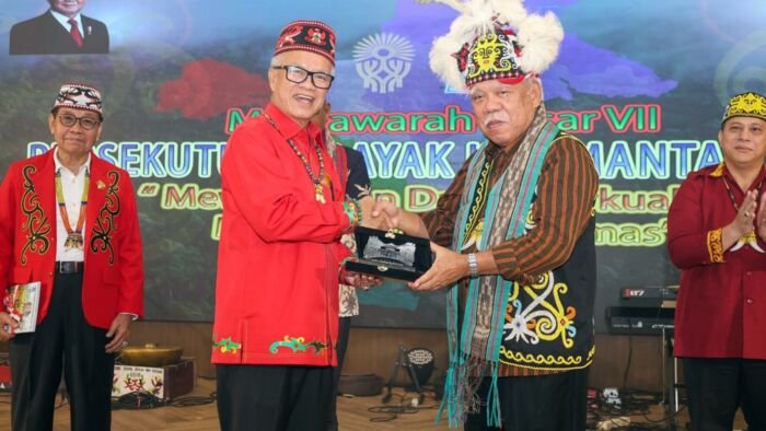 Mubes Persekutuan Dayak Kalimantan Timur (PDKT) VII di Multifunction Hall Kantor Bersama 3, KIPP Nusantara, pada Sabtu (24/1/2026). Foto: HO/Humas Otorita IKN