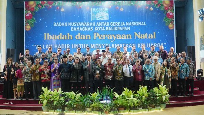 Perayaan Natal BAMAGNAS di Balikpapan Sport and Convention Center (BSCC)/Dome, pada Kamis Malam (22/1/2026). Foto: BorneoFlash/Niken Sulastri