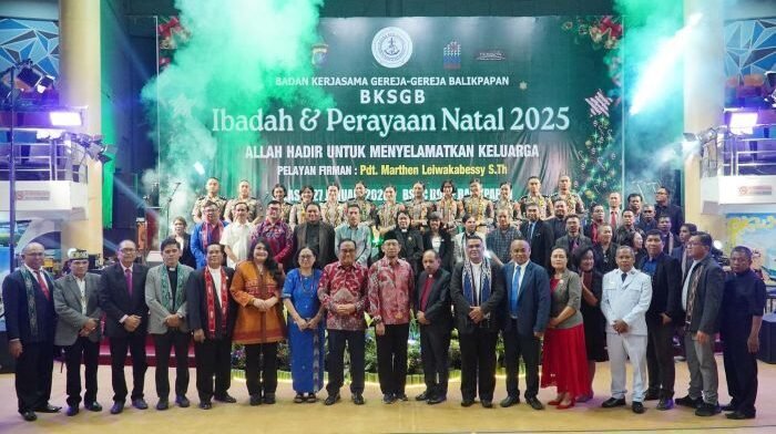 Perayaan Natal BKSGB Tahun 2025, yang digelar di BSCC/Dome Balikpapan, pada Selasa (27/1/2026) malam. Foto: BorneoFlash/Niken Sulastri