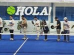 Peresmian HOLA! Padel & Tennis Club yang dibuka bersamaan dengan Cafe Sangu, di Jalan MT Haryono, pada Sabtu (24/1/2026). Foto: BorneoFlash/Niken Sulastri